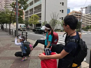 Police scene in dodgy part of Osaka